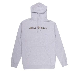 Big Ben Text Logo Hoodie Heather Grey