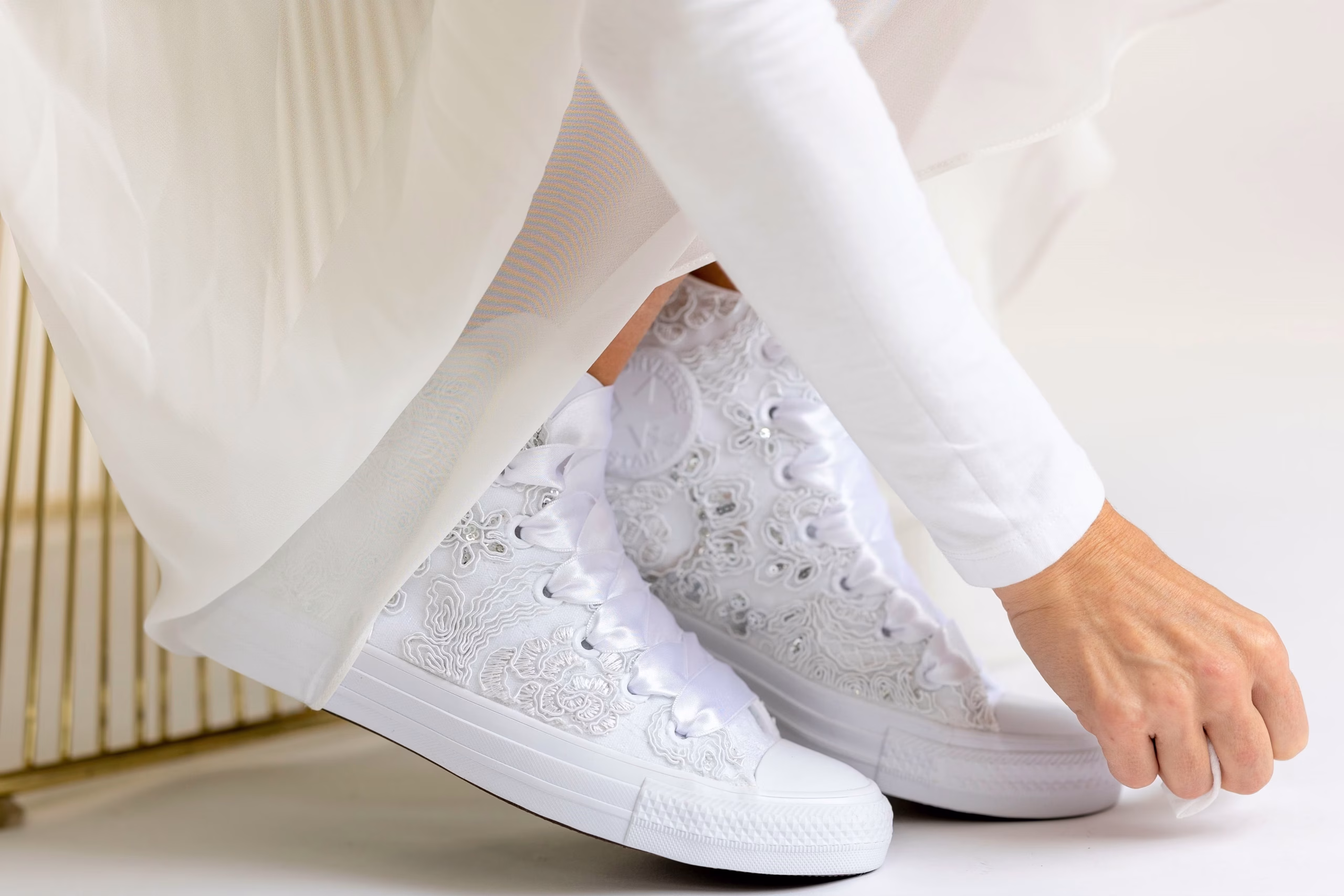 Bride Sneakers for Wedding, Custom Trainers