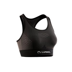 Lurbel Cristallo Top deportivo Negro Gris