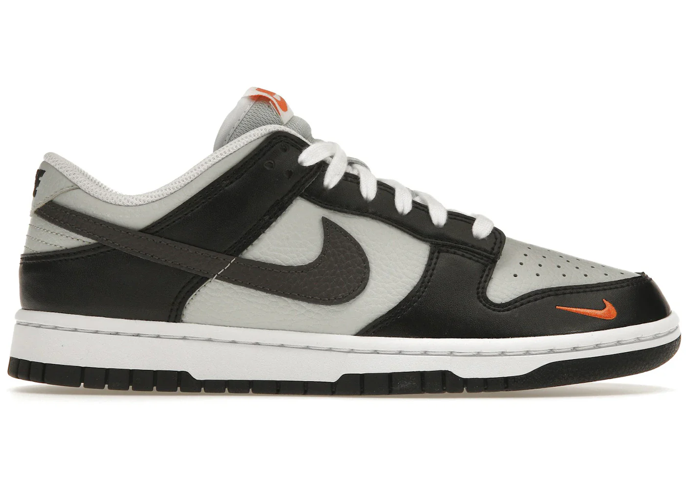 Nike Dunk Low Black Total Orange Mini Swoosh – Image 2