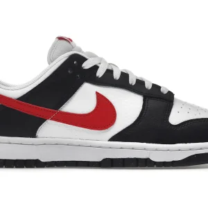 Nike Dunk Low Black White Red