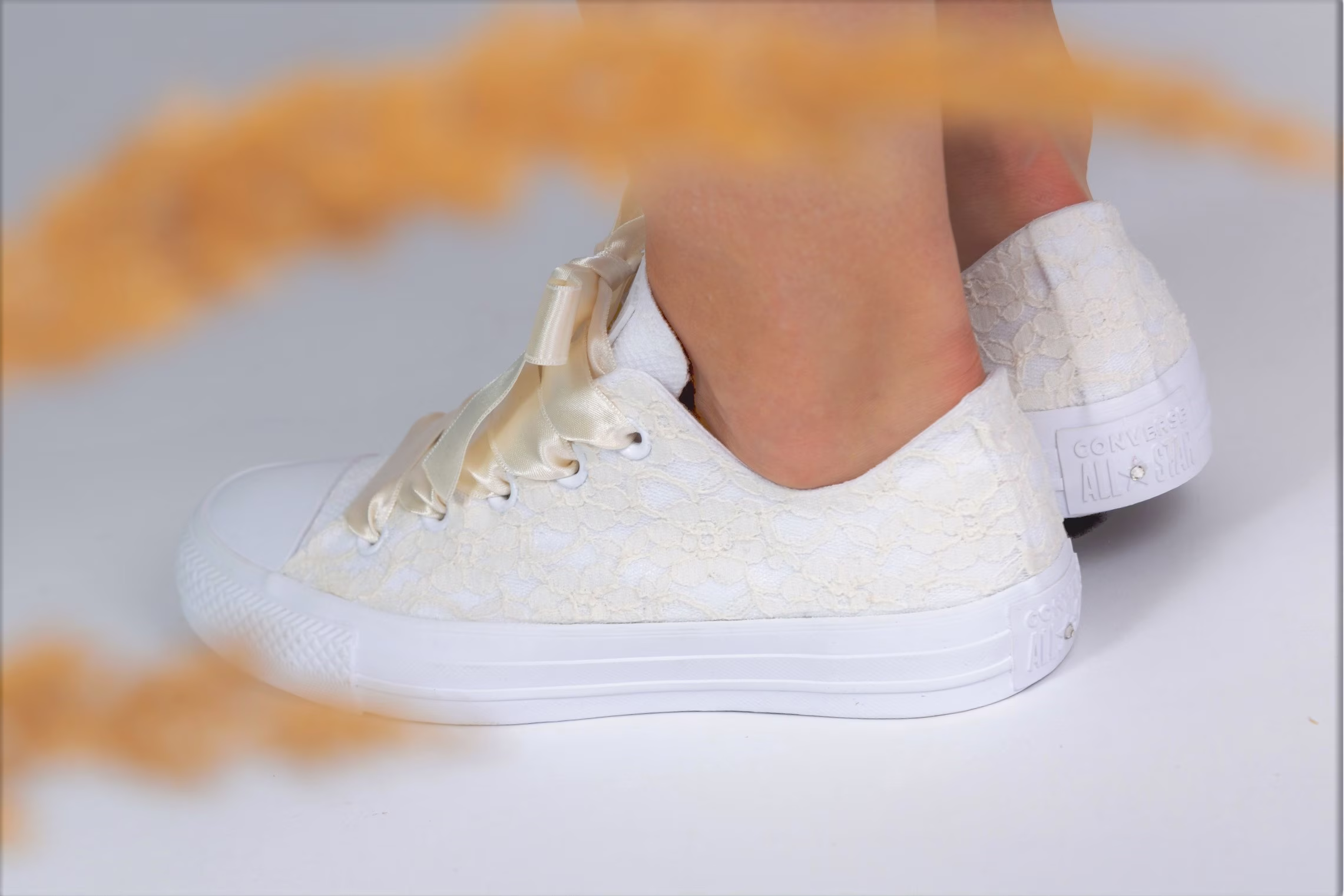 Boho Bridal Converse Shoes For Bride – Image 5