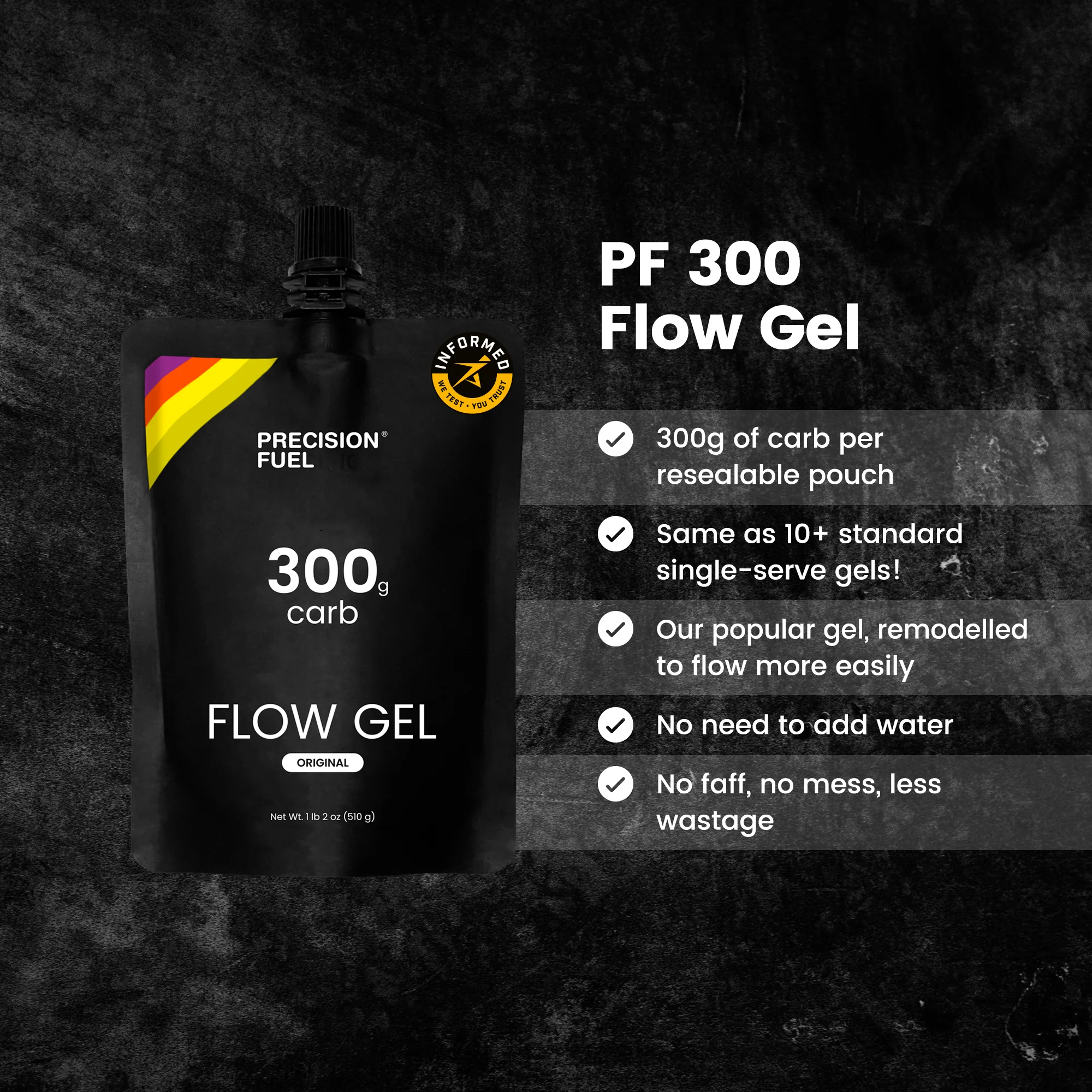 Precision Fuel - 300g Carbs Flow Gel (510g) – Image 3