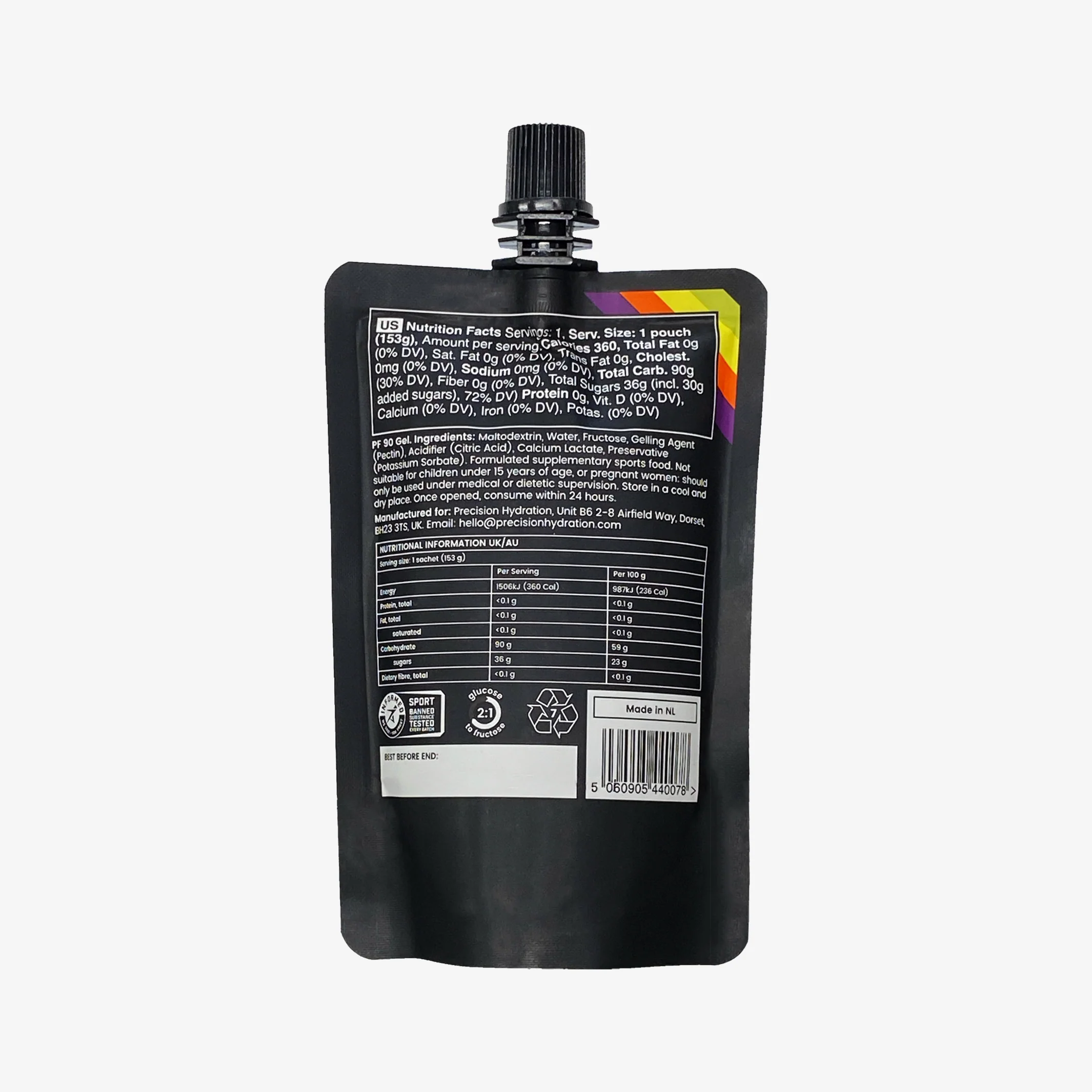 Precision Fuel - 90g Carbs Gel (boite de 10) – Image 3