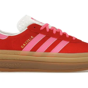 Adidas Gazelle Bold Collegiate Red Lucid Pink