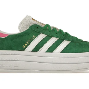 Adidas Gazelle Bold Green Lucid Pink