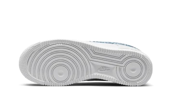 Nike Air Force 1 Low '07 Essential White Worn Blue Paisley – Image 4