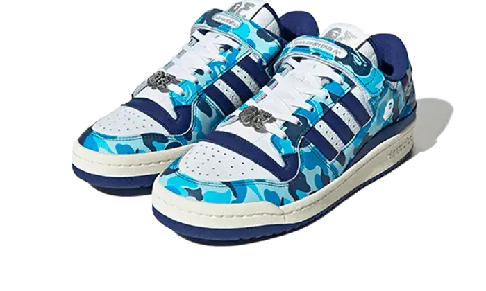 Adidas Forum 84 Low Bape 30th Anniversary Blue Camo – Image 3