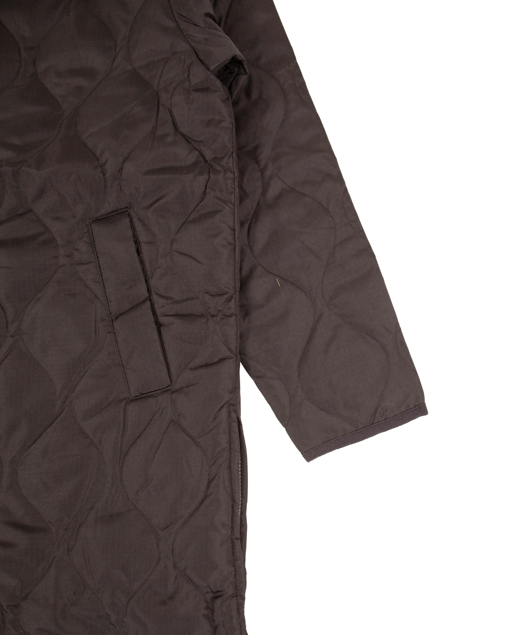 Military Crewneck Down Coat Black – Image 4